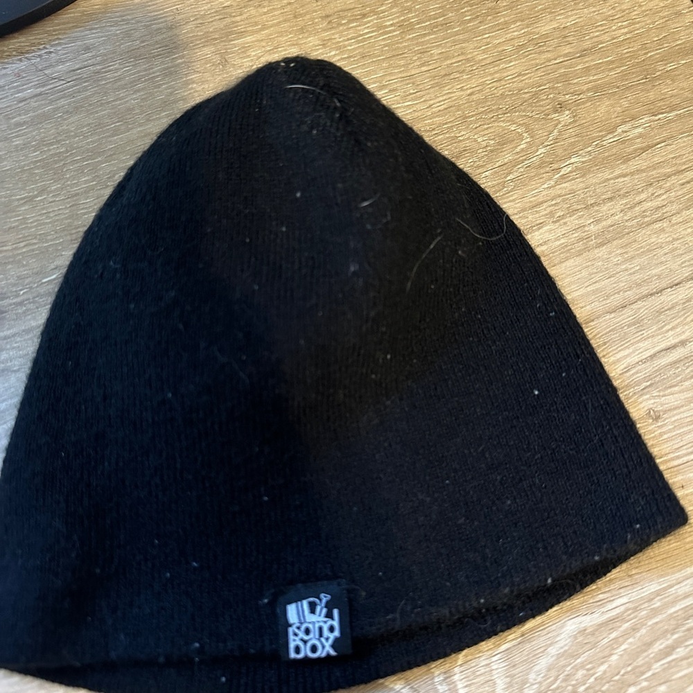 Black Knit Beanie by Sandbox